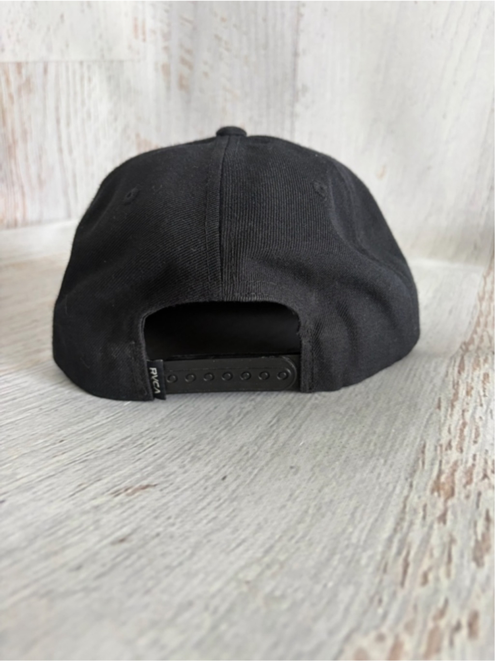 Men's RVCA Black Mid Fit Snapback Hat One Size - Picture 3 of 7